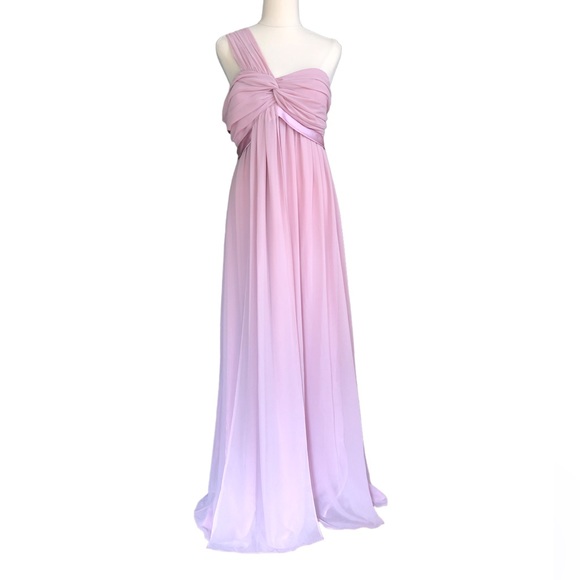 Pacopm Dresses & Skirts - Vintage PACOPM Dusty Pink Strapless Floaty Dress Sheer Fully Lined Floor Length
